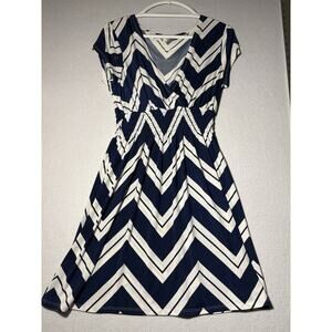 5th&Love Romper Wht & Navy Stripe Wmns Size XL